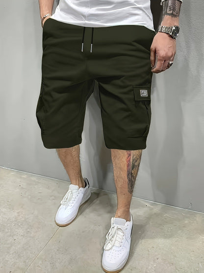 Classic Cargo Shorts for Men with Drawstring Pockets