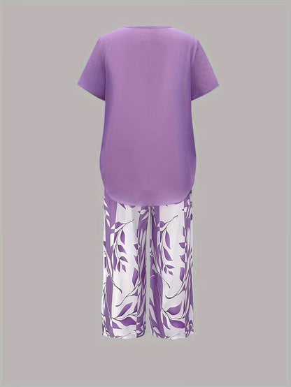 Comfortable Two Piece Set for Women with Layered