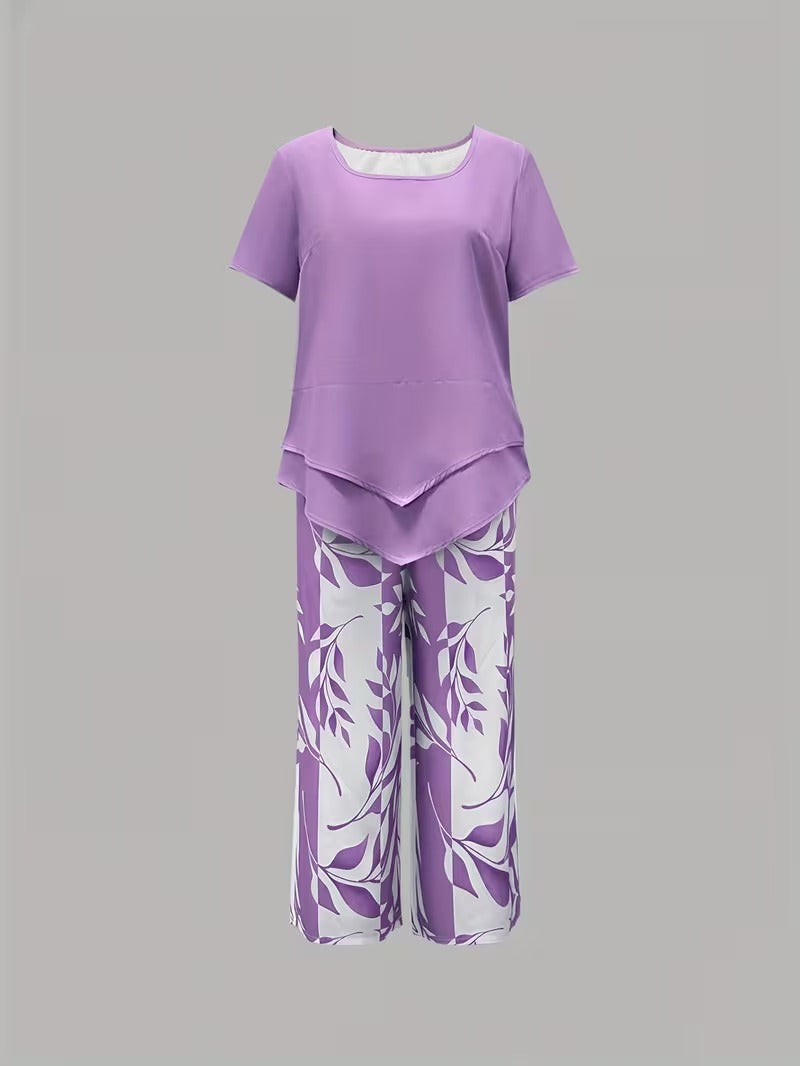 Comfortable Two Piece Set for Women with Layered