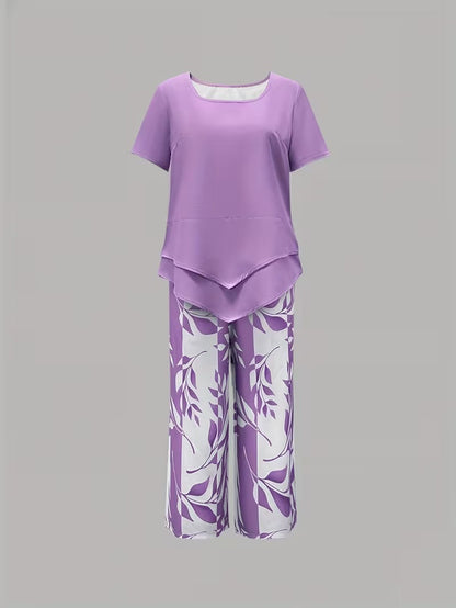 Comfortable Two Piece Set for Women with Layered