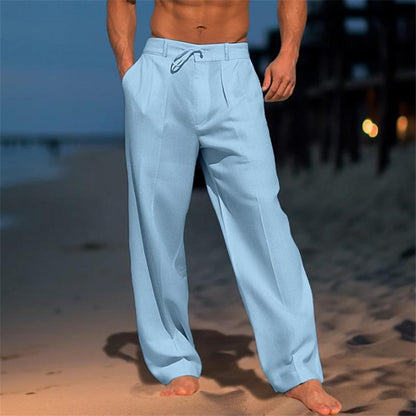 Stylish Wide Leg Pants for Men with Drawstring Casual Style
