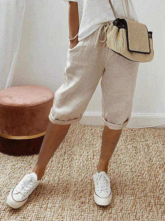 Comfortable Shorts for Women with Drawstring Elastic Waist