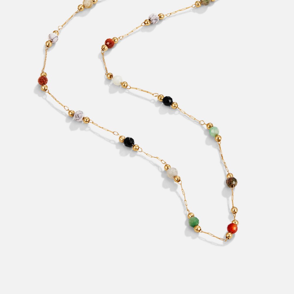 Elegant Necklace for Women with Beaded Minimalist Design