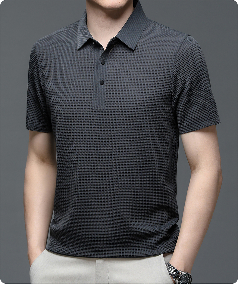 Effortless Polo Shirt for Men with Button Up
