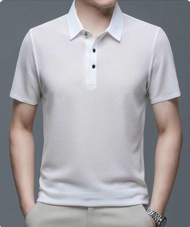 Effortless Polo Shirt for Men with Button Up