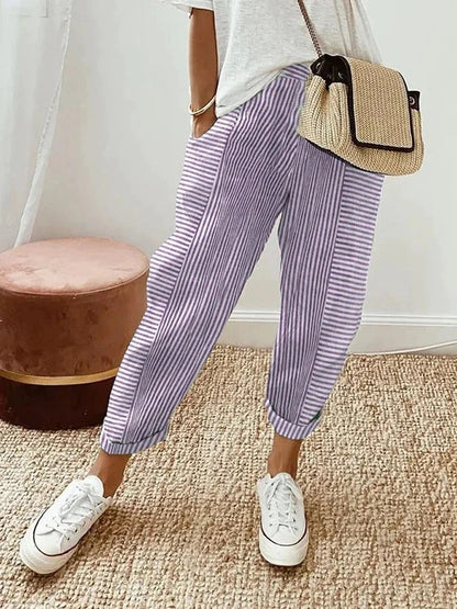 Comfortable Striped Pants for Women
