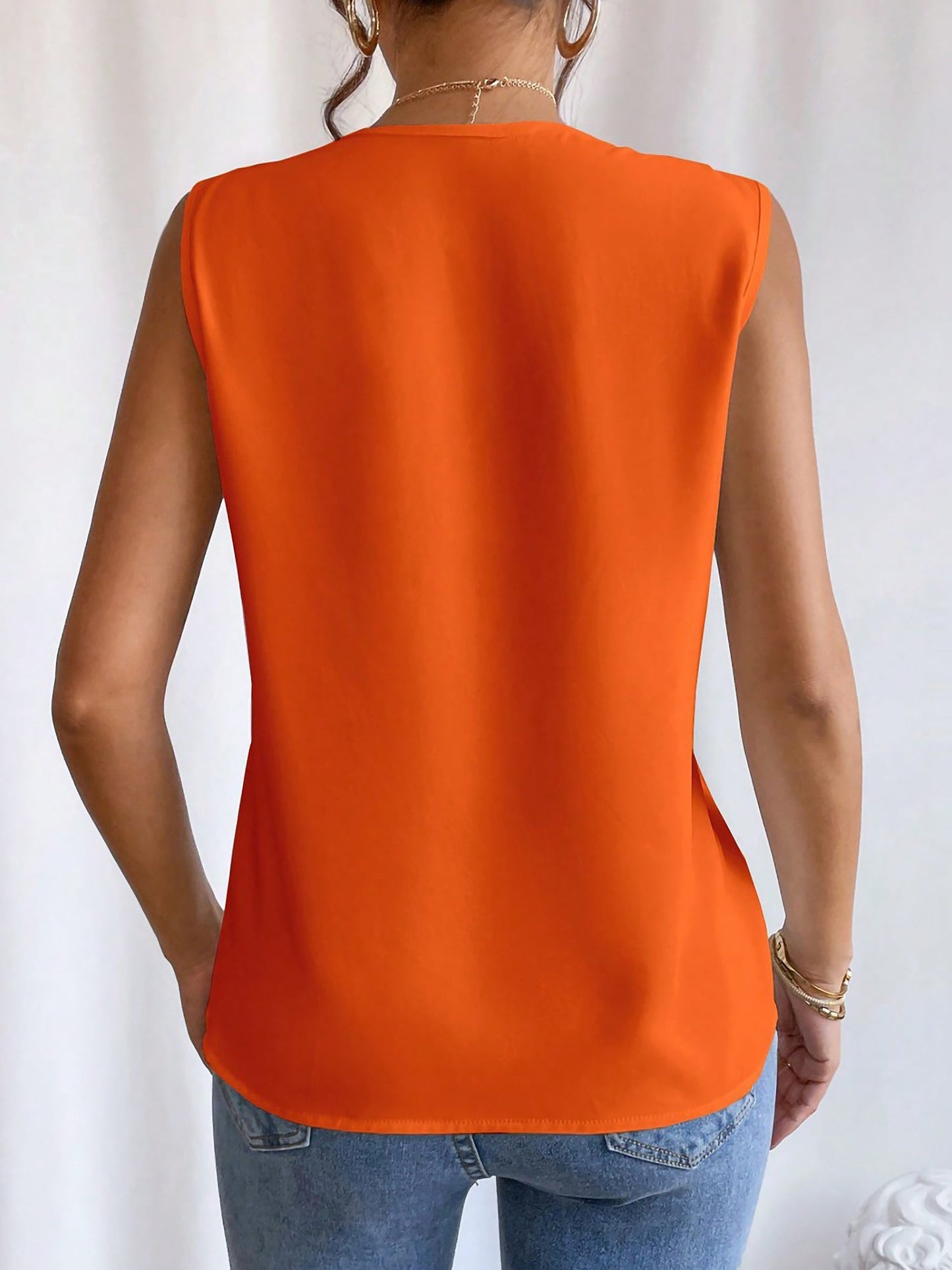Effortless Blouses for Women with V-Neck Sleeveless Relaxed Style